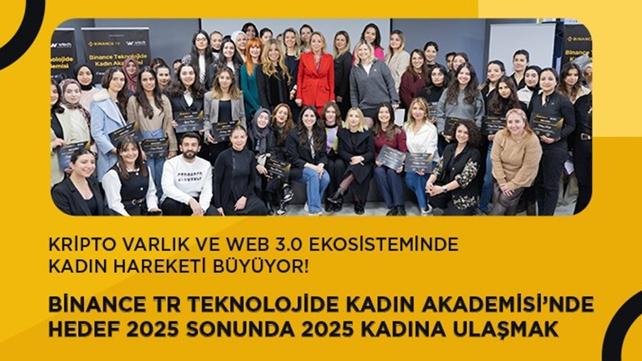 Binance TR Teknolojide Bayan Akademisi’nde maksat 2025 sonunda 2 bin 25 bayana ulaşmak
